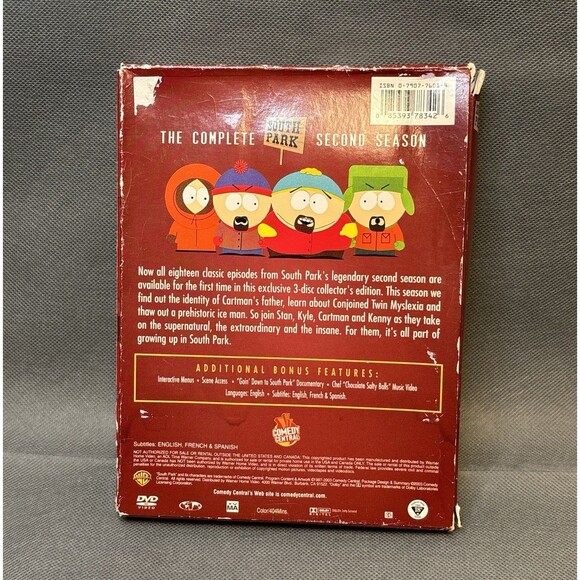 Vntg South Park TV Series DVD Complete Second Season 2 Comedy Central - Picture 2 of 16